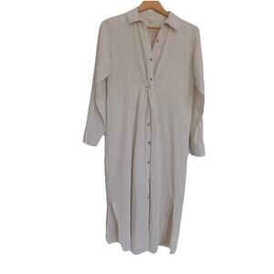 Sim & Sam linen blend gauze midi dress size XL